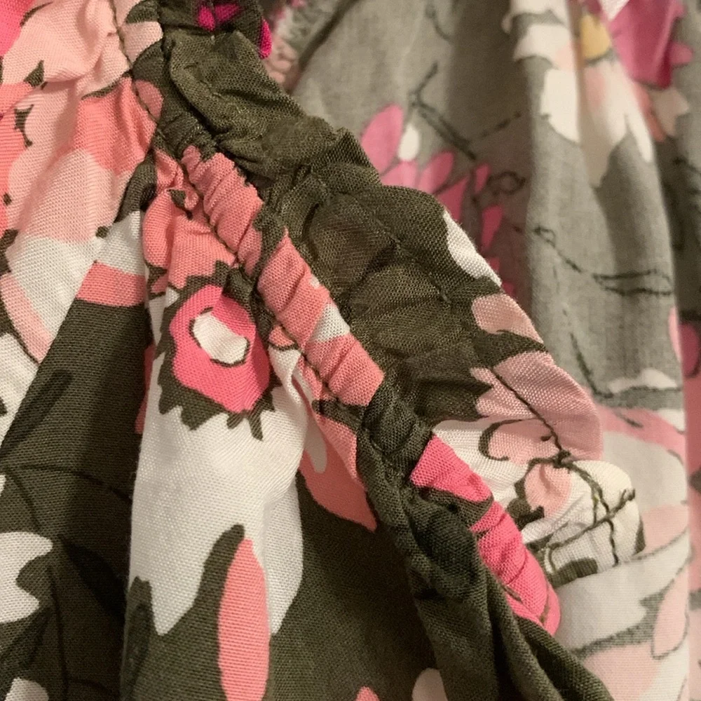 GAP Daisy Boho Peasant Blouse, Long Sleeve, Elastic Cuff, Ruffled Vee Neckline - Picture 7 of 11